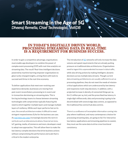 Whitepaper: Smart Streaming in the Age of 5G